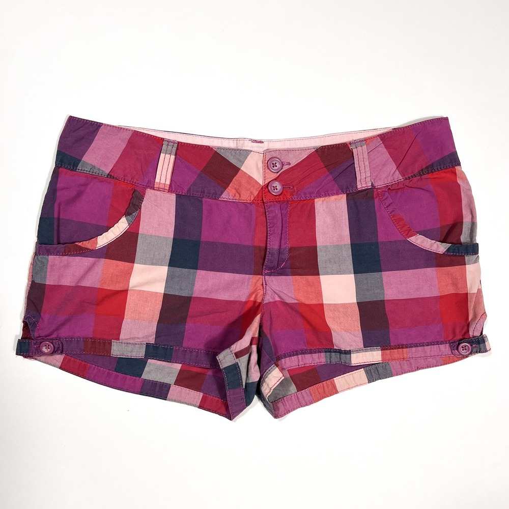 Y2K Vintage No Boundaries Plaid Micro Shorts